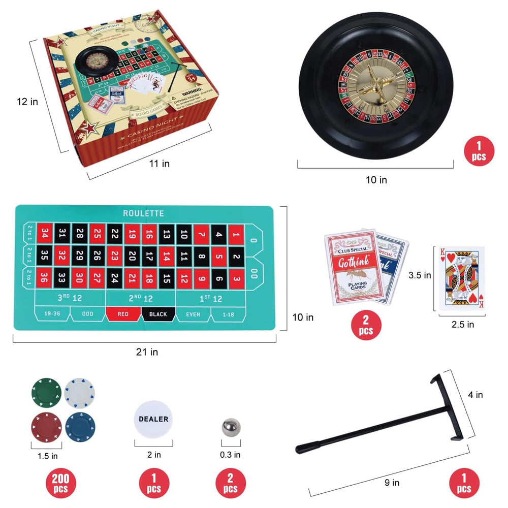 GOTHINK 200 chips set for quick, colorful betting during parties