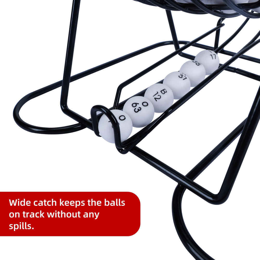 GOTHINK spill-safe cage keeps balls on track during rounds