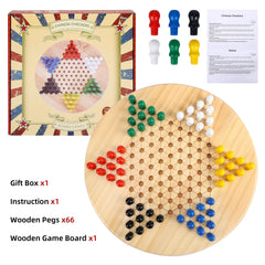 Gothink Chinese Checkers wooden pine construction with FSC-certified wood.