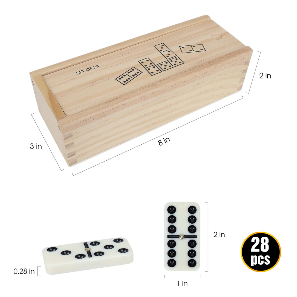 GOTHINK double six domino tiles showcase durable dots for clear gameplay.