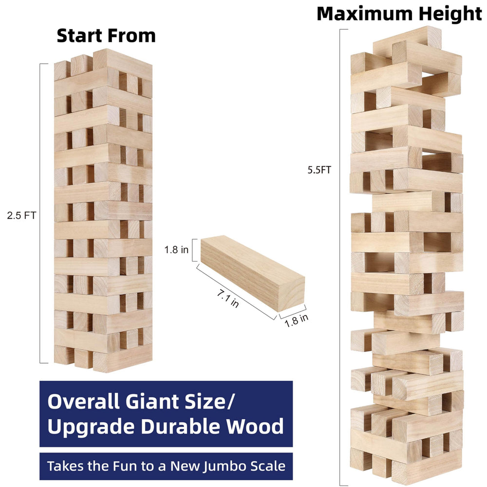 GOTHINK giant tower in backyard with players ready for a challenge.