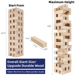 GOTHINK giant tower in backyard with players ready for a challenge.