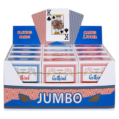 GOTHINK jumbo index playing cards pack for clear visibility at the table