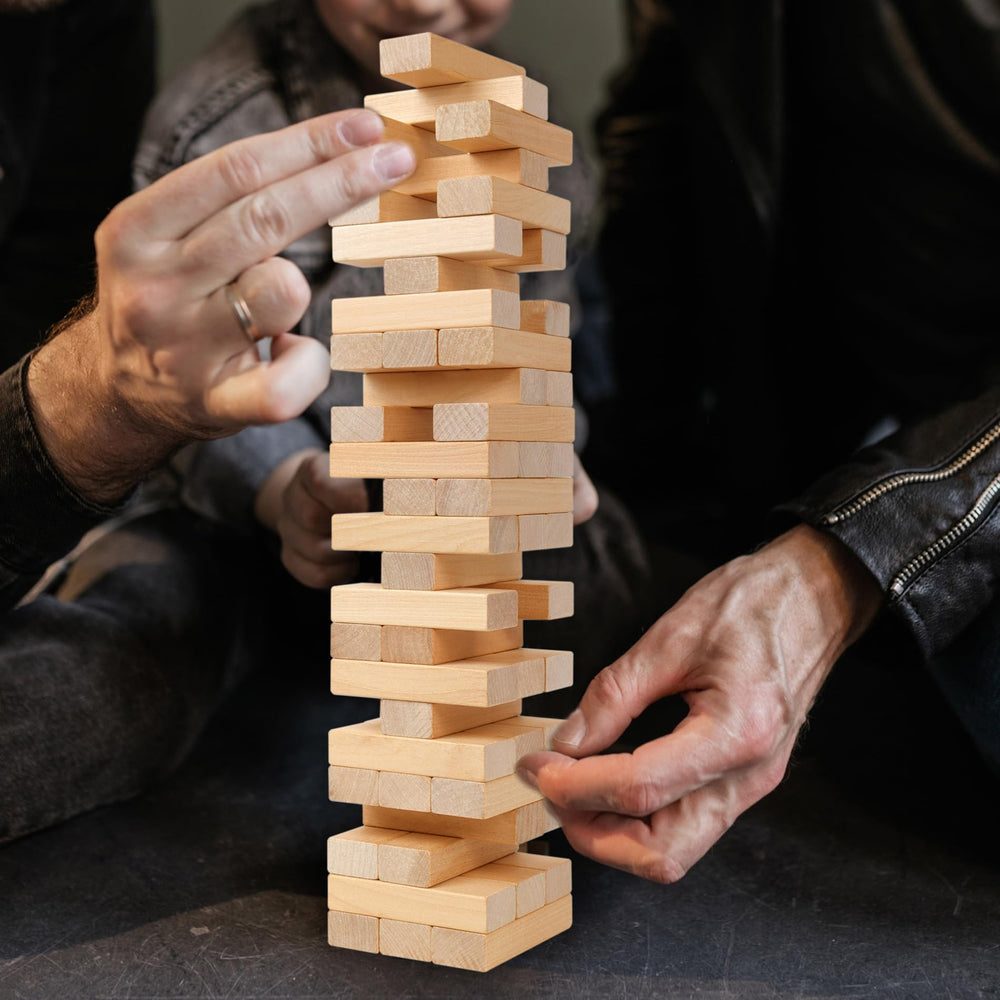 GOTHINK Tumble Tower enhances family night with shared play and smiles.