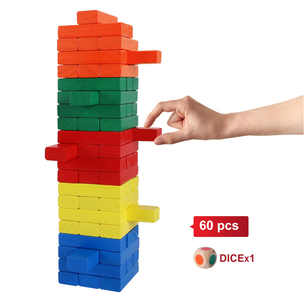 GOTHINK storage box for the wooden blocks, easy cleanup and organization