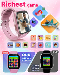 Gothwick Kids Smartwatch camera function captures clear photos during outings
