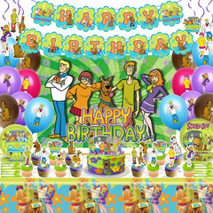 GOTOFUN dog birthday backdrop — vivid Scooby-Doo scene for photo-worthy celebrations.