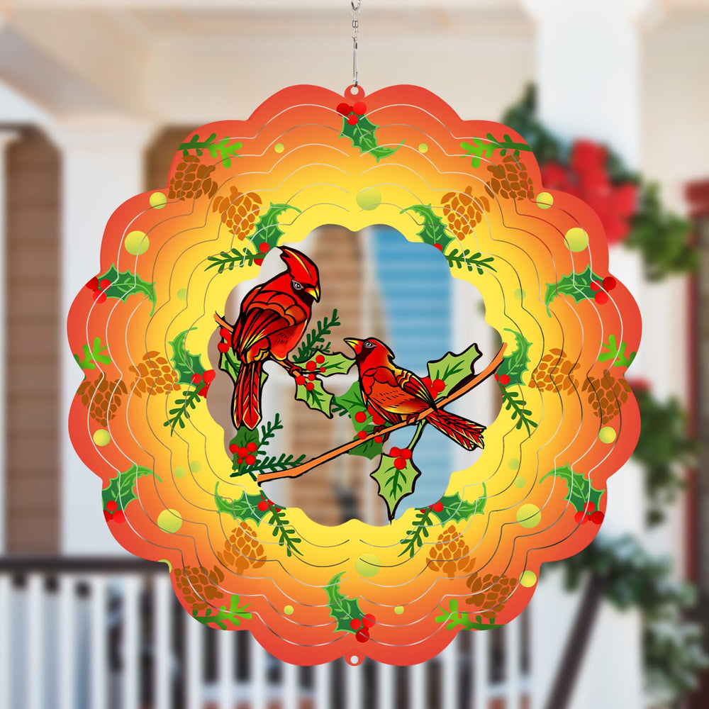 GOTOME Cardinal wind spinner with 3D visual effect for vibrant outdoor decor.