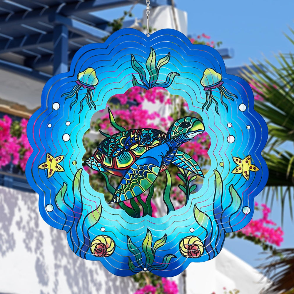 GOTOME Sea Turtle Wind Spinner adds indoor-outdoor charm in any space.