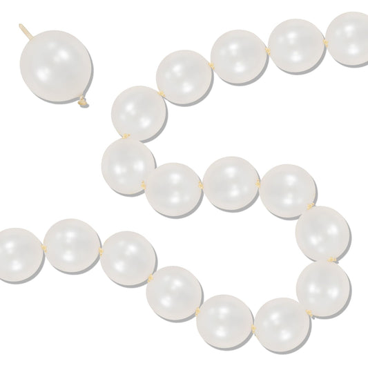 Govpy pearl white linking balloons for quick arch and garland creation.