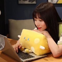 Goylmc cheese plush machine washable option for easy cleaning.