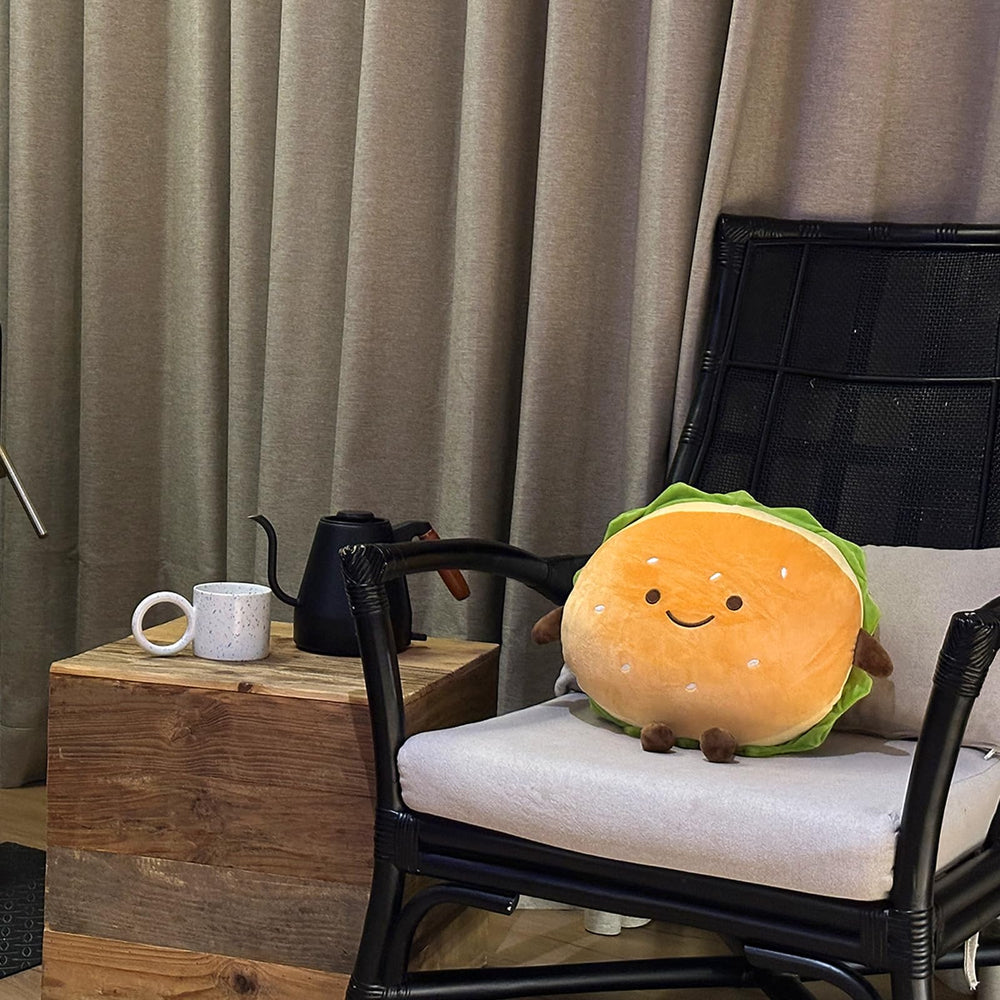 Goylmc hamburger plush pillow 6-inch size, great for travel
