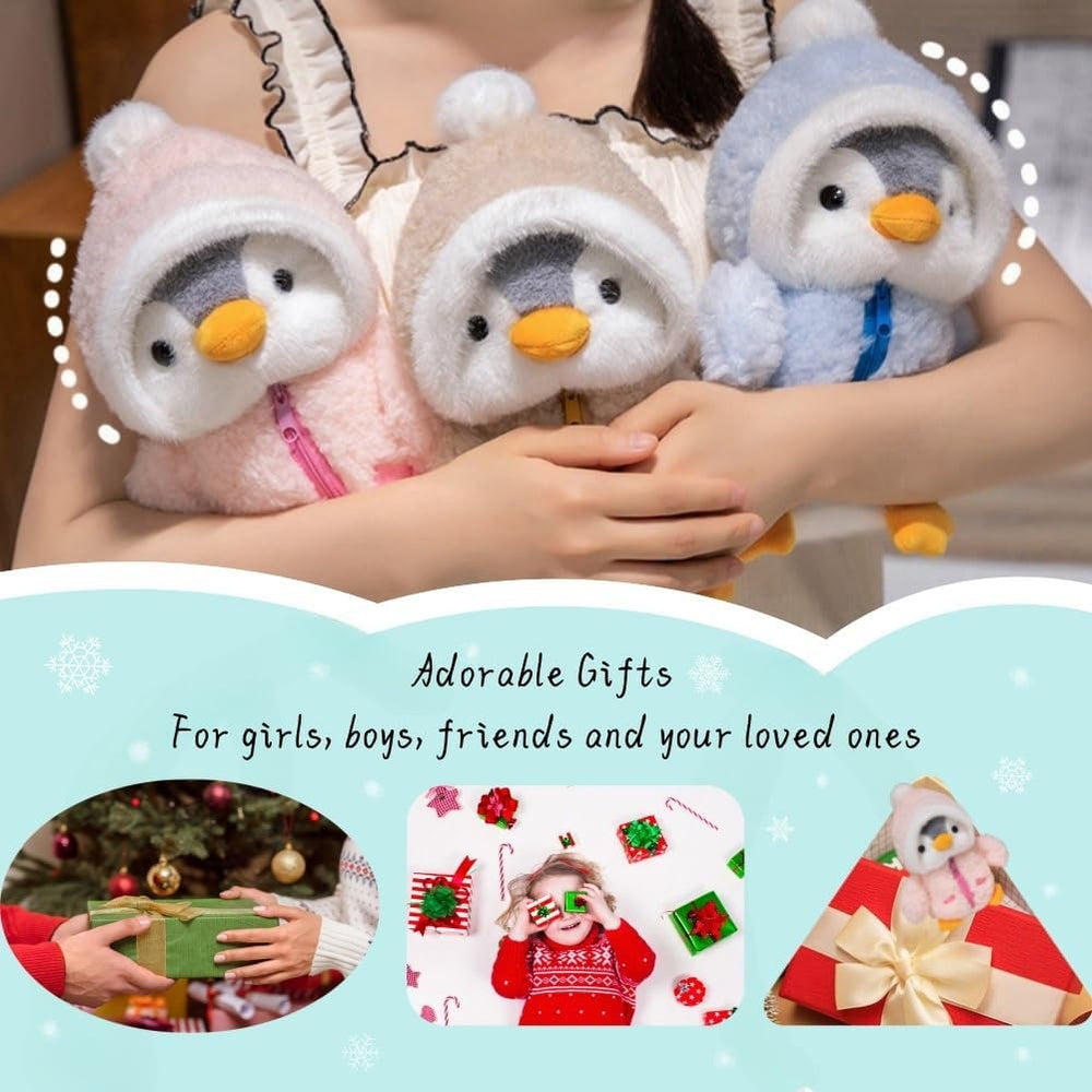 GPPYMX penguin plush for living room decor on sofa or shelf.