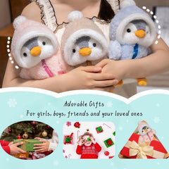 GPPYMX penguin plush for living room decor on sofa or shelf.