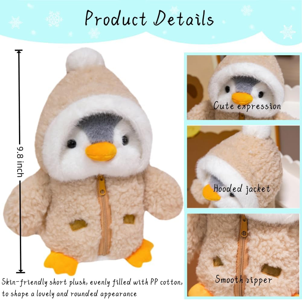 GPPYMX penguin plush pink cozy jacket brings warmth to playtime.