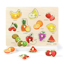 GR GRINNNIE wooden peg puzzle set features durable, child-friendly knobs for tiny hands.
