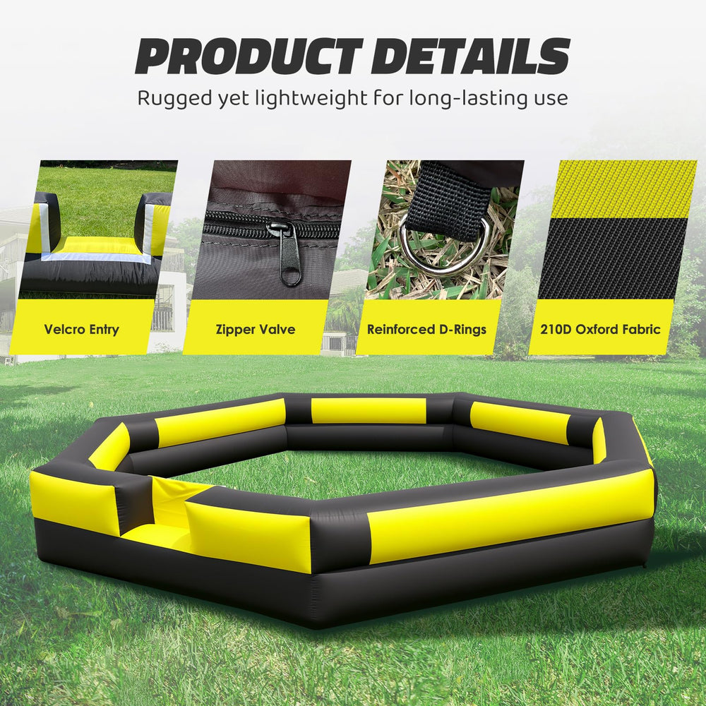 GR8FUN Gaga Ball Pit with Velcro entrance for easy access.