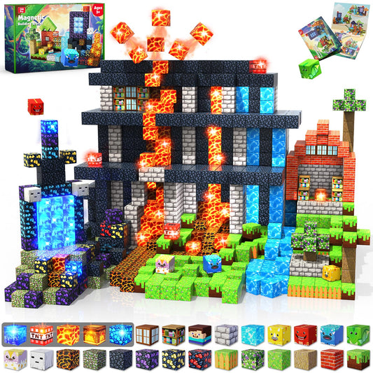 GraceDuck dinosaur volcano forest castle set for imaginative play and storytelling.