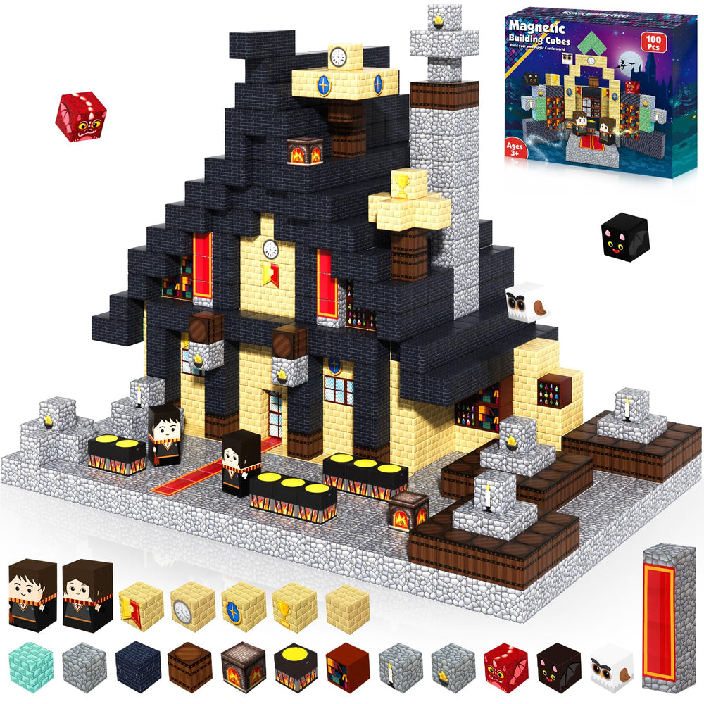 GraceDuck magnetic blocks: 100 cubes for creative construction and STEM exploration