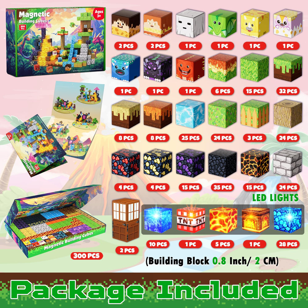 GraceDuck magnetic blocks volcano scene support creative building and hands on problem solving.