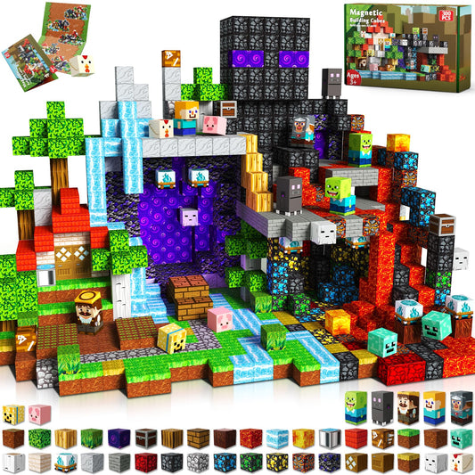 GraceDuck magnetic blocks setup for creative building and exploration