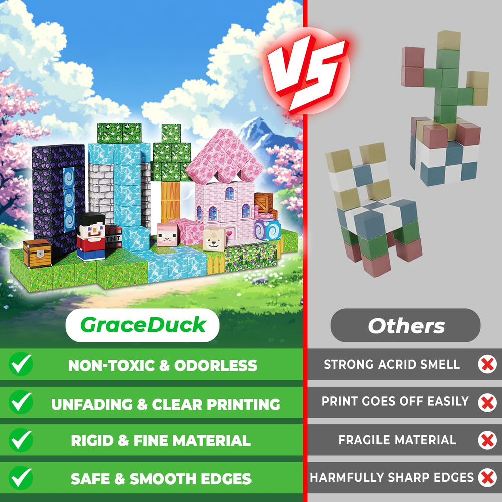 GraceDuck sensory education blocks rustle and engage concentration during play.