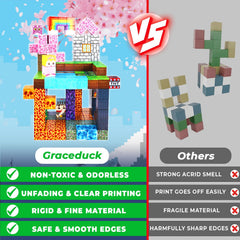 GraceDuck strong internal magnets help blocks connect securely during builds