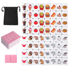 GRACIAS Mahjong tiles in pink animal designs enhance family game nights.