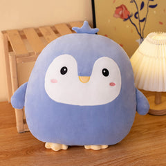 Grafingy Penguin Plush Pillow side profile highlights portable comfort for travel and naps.