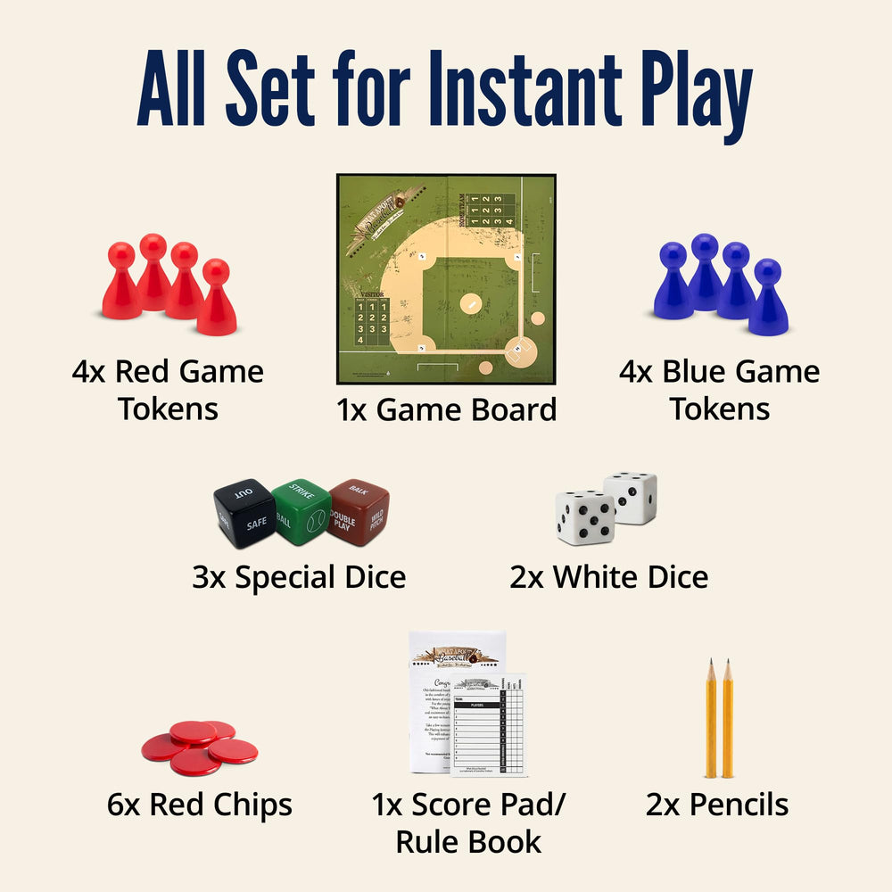 Grandma Smiley's What About Baseball Board Game score pad ready for track and teamwork.