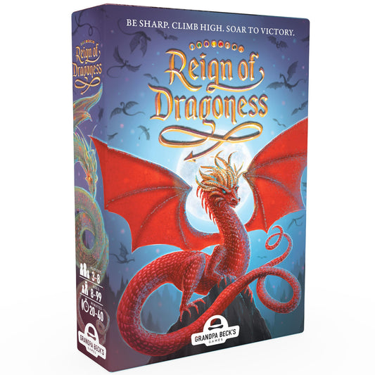 Grandpa Beck's Dragoness box front shows vibrant art and premium packaging for gifting.