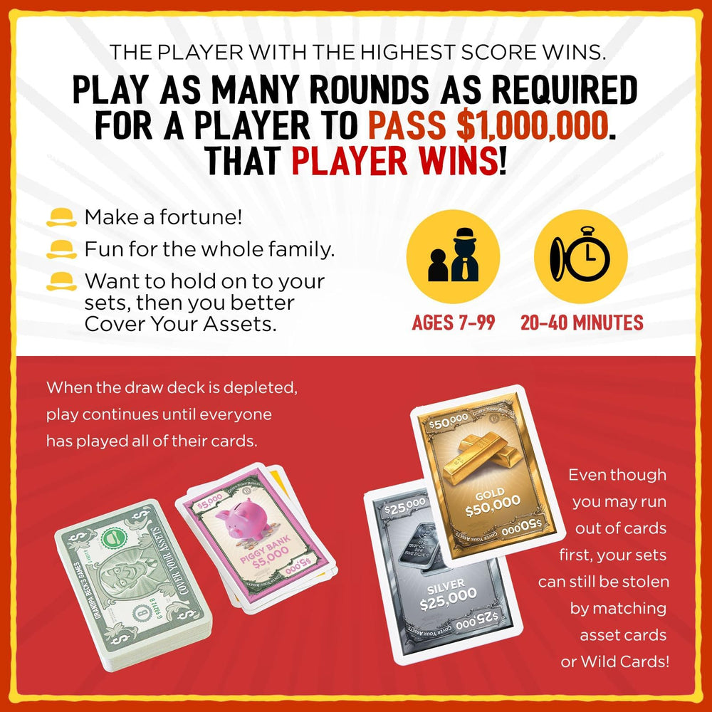 Grandpa Beck's Games Cover Your Assets 2-6 players ideal for game night