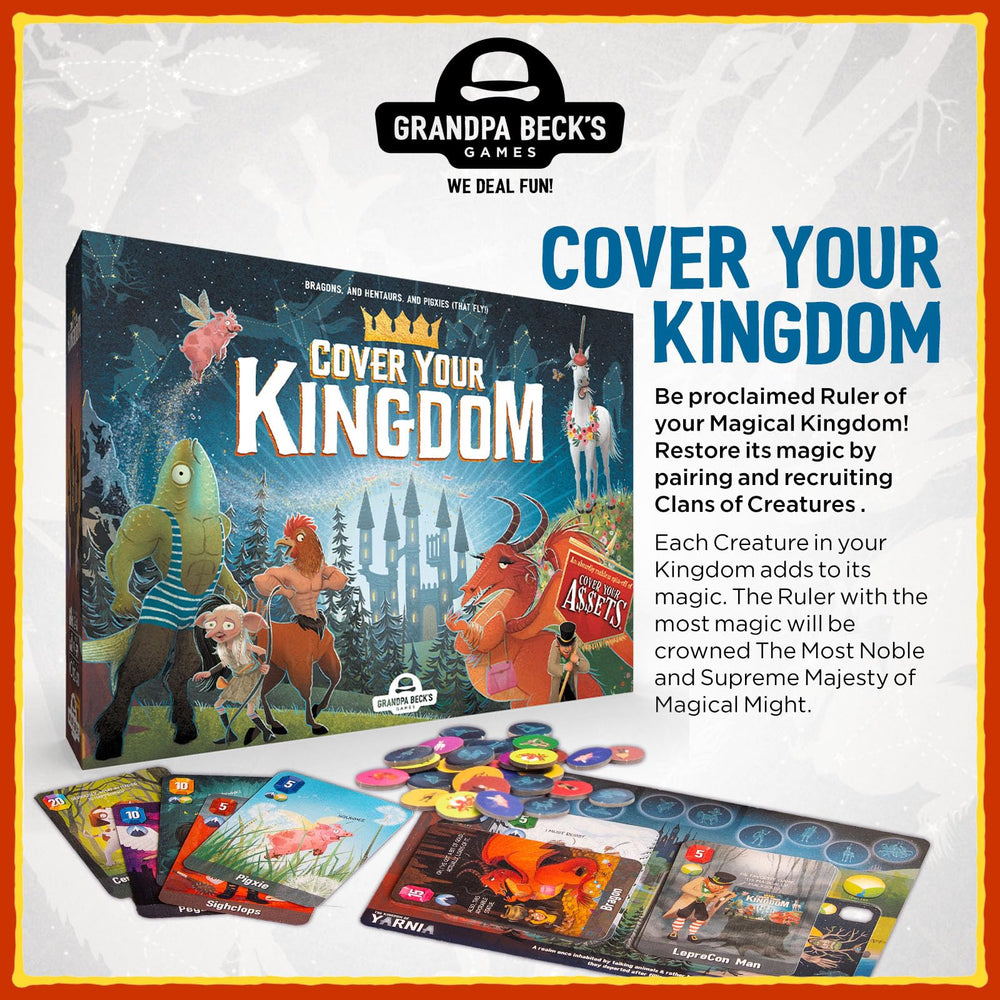 Grandpa Beck's Cover Your Kingdom dice add tension and strategy to rounds.