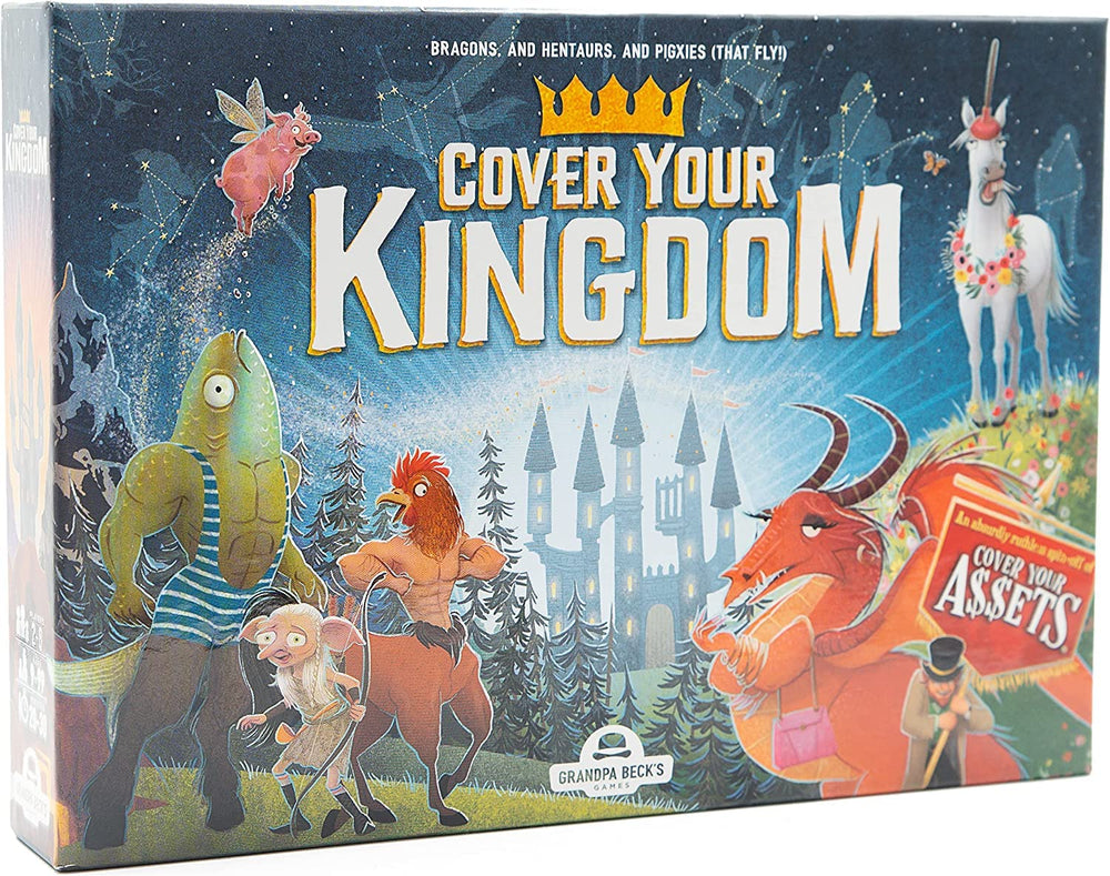 Grandpa Beck's Cover Your Kingdom game board setup for a lively game night.