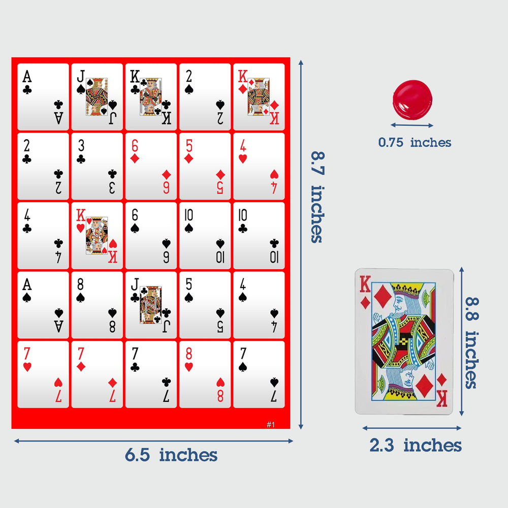 Grandsail Pokeno waterproof cards deck B designed for multiple games.