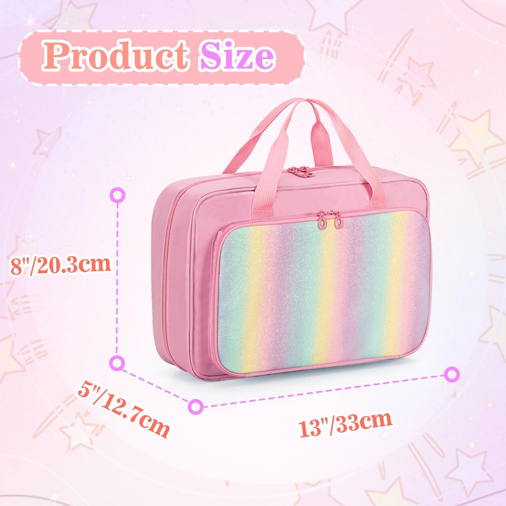 GRAOSO Barbie case front pockets organize outfits and accessories for quick access.