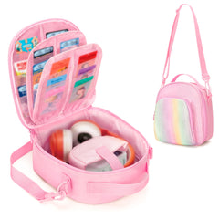 GRAOSO carrying case main compartment supports Yoto Mini with headphones, secured for travel.