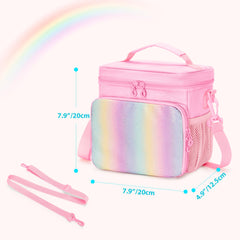 Front pink pocket with sequin design adds playful style.