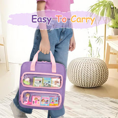 GRAOSO rose-pink and purple stitching adds stylish organization.