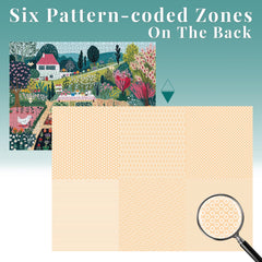 Graphinee Spring Village Life Puzzle back-pattern draws attention to helpful assembly guidance.