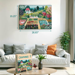 Graphinee Spring Village Life Puzzle blooming-plants detail invites relaxing, distraction-free evenings.