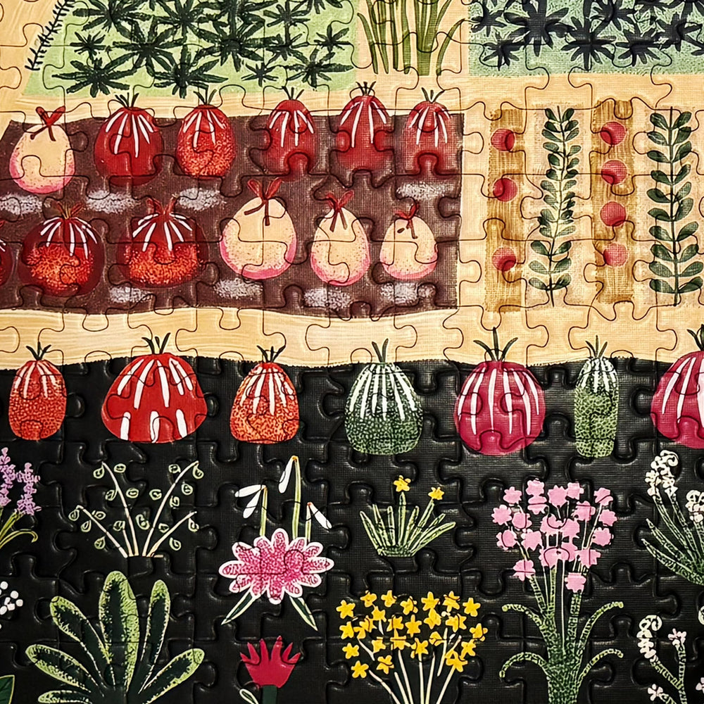 Graphinee Spring Village Life Puzzle pieces-closeup shows precise cuts for smooth, frustration-free assembly.