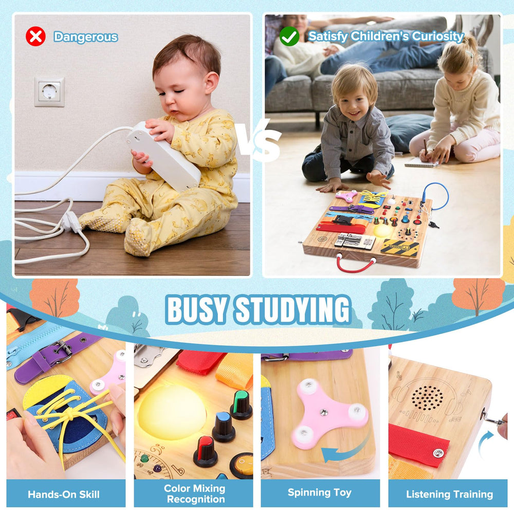 Grarain Busy Board music box engaging senses and rhythm exploration