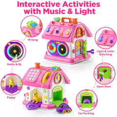 Grasili car with garage encourages imaginative play and problem solving.