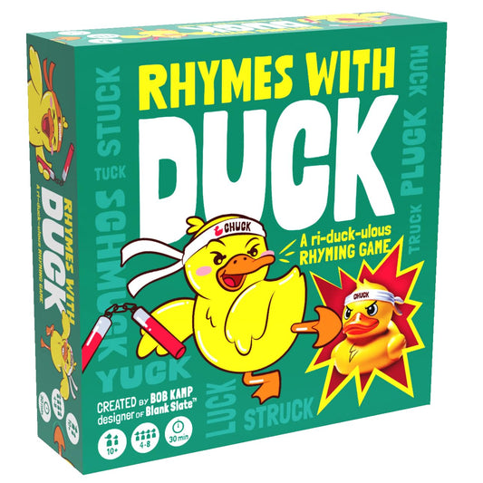 Gray Matters Games Rhymes with Duck board-game-play for quick family fun.