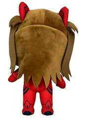 Great Eastern Entertainment Evangelion Asuka plush, side view reveals compact 8-inch height, desk buddy for fans