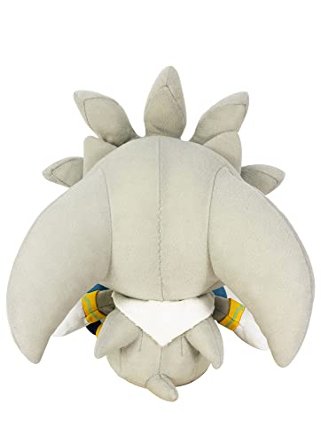Great Eastern Entertainment Sonic SD Silver Sitting Plush side view; a cozy display piece for shelves.