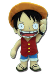 Great Eastern GE-8986 One Piece Luffy plush, 10-inch, soft cuddle companion for fans.