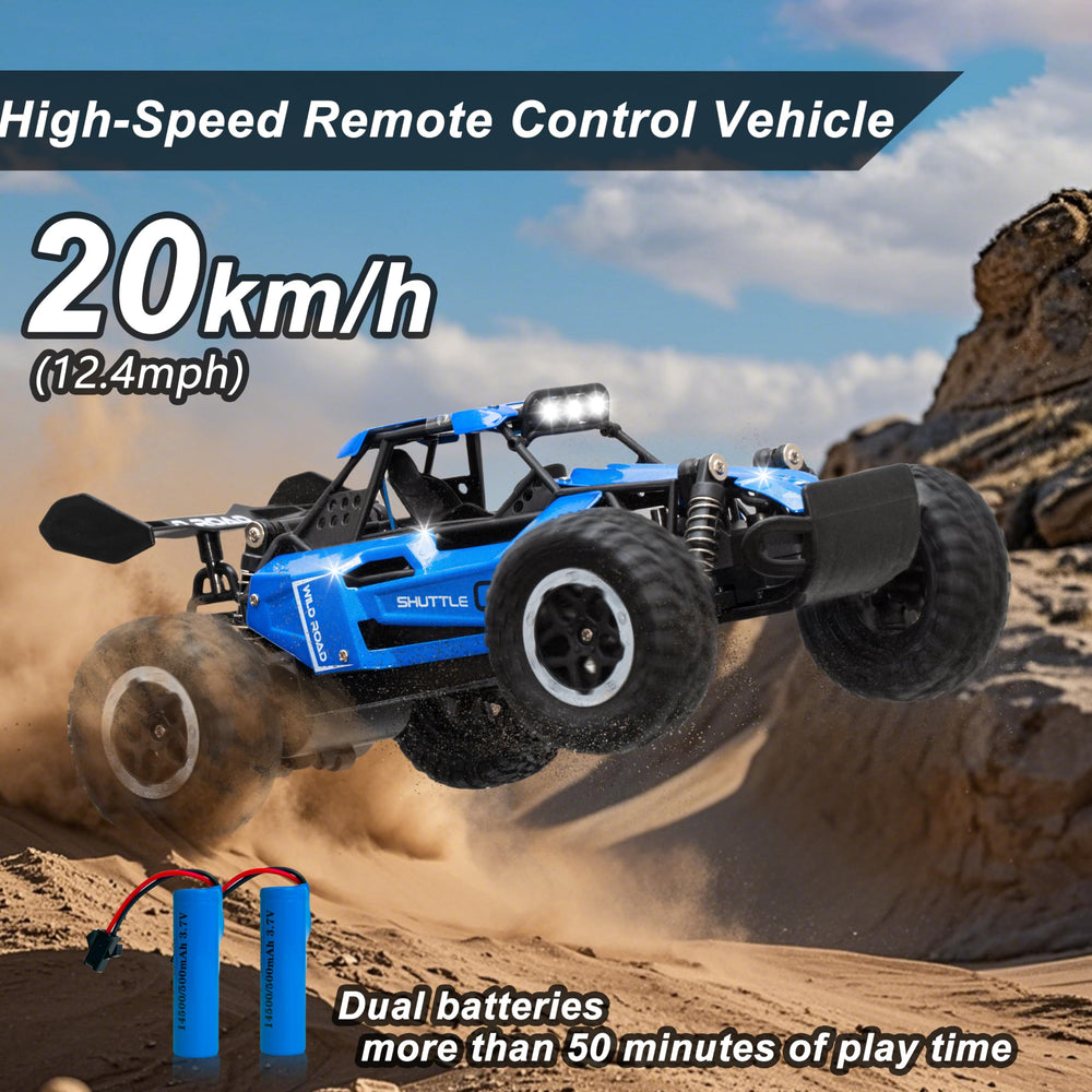 Great-JUNAMT RC Car dual motors provide stable off-road performance.