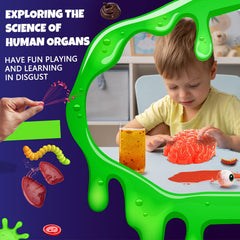 Greek Science 75+ Gross Science Kit blood exploration sparks sensory exploration and observation.
